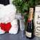 Rose Teddybär 40 cm weiß mit rotem Herz Geschenk HA7226 Bild 2
