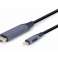 CableXpert USB Typ-C DisplayPort-Adaptor, Grau, 1,8 m - CC-USB3C-DPF-01-6 fotografia 5