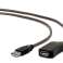 CableXpert- 5 m - USB A -USB 2.0 - Férfi/Nő - Fekete UAE-01-5M kép 2