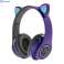 WIRELESS BLUETOOTH HEADPHONES CAT EARS LED SKU:300-B (stock in Poland) image 3
