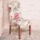 Flexibler Stuhlbezug Creme Blumen HA0042 Bild 3