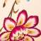 Flexibler Stuhlbezug Creme Blumen HA0042 Bild 2
