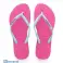Chanclas Havaianas slim Hollywood rosa hielo azul - talla 39/40 fotografía 2