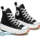 Collection Converse Femme Printemps Eté 2022, Modèle Cheville Haute, Semelle Haute Avec Débardeur Bicolore, Ligne RUN STAR HIKE PLATFORM, Couleur Noir, Tailles Disponibles du 36 au 41, Lot de 10 Paires photo 1