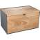 Klausberg KB-7395 Steel-Bamboo Grey Bread Box for Kitchen Storage - 35.5x21.5x19.5cm image 2