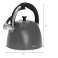 High-Quality Stainless Steel Whistling Kettle 2.2L in Gray - KLAUSBERG KB-7411 for All Cooking Sources image 1