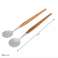 Kassel 93558 Porcelain Salad Bowl with Stainless Steel &amp; Acacia Wood Spoon image 2