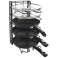 Kinghoff fekete konyhai rendszerező serpenyőkhöz, edényekhez és fedelekhez tárolás - 25,5x20,5x38cm, 5 szintes állítható állvány kép 1