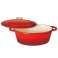 KingHoff KH 1612 Cast Iron Roasting Pot 33cm, 6.2L - Red, Durable Kitchenware for Cooking image 2
