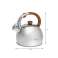 Whistling Kettle, traditional, steel, silver, 2l Kinghoff image 1