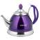 Teapot with strainer, steel, various colors, 1l Kinghoff image 2