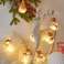 LED String Lights Battery Operated Curtain Christmas Lights Balls With Decoration 3m 50LED Warm image 3