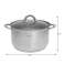 Pots, 12 piece set, steel, Kinghoff image 6