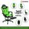 Herzberg Gaming and Office Chair with Retractable Footrest Yellow image 2