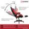 Herzberg Gaming et chaise de bureau avec repose-pieds rétractable vert photo 1