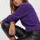 Maglioni viola H&M con scollo a V realizzati in morbido filato soffice foto 4