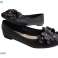 Scarpe Donna Ballerina Nero con Effetto Pelle C-122 foto 1
