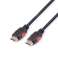 Reekin HDMI-kabel - 2,0 meter - FULL HD 4K sort/rød (høj hastighed m. eth.) billede 2