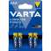 Batería alcalina Varta, micro, AAA, LR03, 1,5 V, potencia de larga duración (paquete de 4) fotografía 2