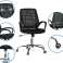 Office chair Fabric Black Swivel chair with mesh back image 3