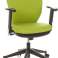 Cadeira de escritório Traffic 20 tecido verde Cadeira giratória com braços ergonômicos foto 5