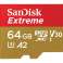 SanDisk Extreme MicroSDXC 64 GB adapteris CL10 UHS-I U3 SDSQXAH-064G-GN6AA nuotrauka 5