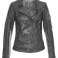 Veste en cuir femme AJC • veste de motard gris • SEULEMENT 28,00 € • (prix public conseillé : 199,99 €)!! photo 4