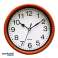 8 Inch Round Plastic Wall Clock -Color:  White, Pink, Red image 2