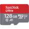 SanDisk Ultra 128GB MicroSDXC 140MB/s+SD Adapter SDSQUAB-128G-GN6 image 2