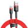 Baseus Type-C Cafule-kabel 3A 1m rød + rød (CATKLF-B09) bilde 1