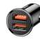 Baseus Car Charger Circular Plastic A A Dual Quick Charge 3.0 30W Blac image 6