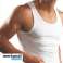 Mens White Undershirt Tank Top - 4 Pack Underwear Double Rib image 2