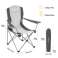Camping-Klappstuhl KING CAMP mit Armlehnen Stahl - schwarz-grau Bild 1