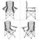 Camping-Klappstuhl KING CAMP mit Armlehnen Stahl - schwarz-grau Bild 2