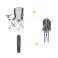 Camping-Klappstuhl KING CAMP mit Armlehnen Stahl - schwarz-grau Bild 3