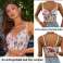 Jeyla Charmantes T-Shirt mit verstellbaren Trägern mit Blumenprint und Korsettstil für den Sommer Bild 1