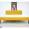 Gestoffeerd bed AMELIA 180x200 geel foto 1