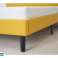 Gestoffeerd bed AMELIA 180x200 geel foto 4