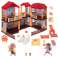 Dollhouse villa red roof lighting furniture and dolls 39 5cm image 12