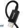 USB-КАБЕЛЬ LIGHTNING IPHONE 2.0 SUPERIOR ЧЕРНЫЙ BASKBK46900 изображение 1