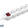 CÂBLE D’EXTENSION 3 MÈTRES 4 PRISES + INTERRUPTEUR BLANC TRALIS44616 photo 1