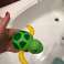 Jouet de bain tortue d’eau à manivelle vert jaune photo 1