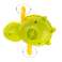 Jouet de bain tortue d’eau à manivelle vert jaune photo 3