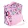 Thermal bag for lunch food beach breakfast for picnic 11L pink with flowers image 4