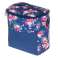 Thermal lunch bag food breakfast insulating beach picnic bag 11L navy blue with flowers image 1
