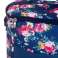 Thermal lunch bag food breakfast insulating beach picnic bag 11L navy blue with flowers image 2
