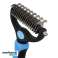 Double-sided brush for removing shed hair and undercoat pets DETANGLE image 3