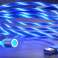 1m Alogy cabo magnético brilhante LED fio Lightning Blue foto 3