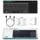 Wireless RGB LED Keyboard with Touchpad for PC TV Tablet Black image 4