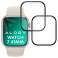 2x Alogy 3D lankstus stiklas, skirtas Apple Watch 7 41mm Juoda nuotrauka 2